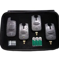 MK Angelsport elektronischer Bissanzeiger MK Carbon Bissanzeiger 3er Set 1:1, (3 Bissanzeiger in Rot, Gelb, Grün mit 1:1 Funkübertragung. Passender Receiver und Transporttasche sind im Lieferumfang enthalten) gelb|grün|rot