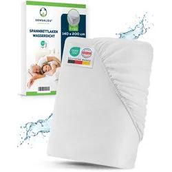 Sensalou Spannbettlaken wasserdicht 140 x 200 cm Inkontinenz Spannbetttuch 1 St