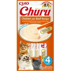 INABA Churu Katzenleckerli mit Huhn- und Rindfleischgeschmack 20x14g