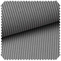novely® Stoff ONTRE - Samtiger Polsterstoff in Feincord-Optik - Robuster Möbelstoff, Strapazierfähig, Kuschelweich, Meterware, 1fm grau