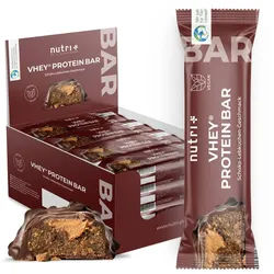 nutri+ Vhey Bar Lebkuchen - Veganer Proteinriegel Box Riegel 12 St