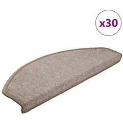 vidaXL Stufenmatte Stufenmatten 30 Stk. 65x24x4 cm Hellbraun Halbrund Groß, Rechteckig, Höhe: 4 mm braun