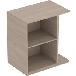 Geberit iCon Seitenelement mit Staubox wandhängend, 37x40x24,5 cm, 502324, 502.324.JH.1, Farbe: Eiche / Melamin Holzstruktur