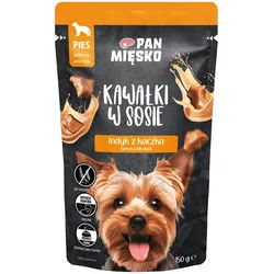 PAN MIĘSKO Stückchen in Soße – Pute mit Ente, 150g, für Hunde