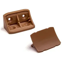SO-TECH® Winkelbeschlag Korpusverbinder Doppel-Eckverbinder 24 x 24 x 44 mm (100 St), Kunststoff, Farbe Kirschholz, 100 Stück beige