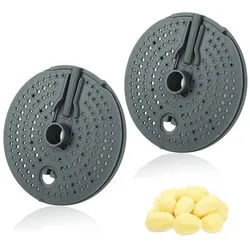 BlingBin Küchenmaschinen-Adapter Gemüseschäler Kartoffelschäler Aufsatz für Thermomix TM5 TM6 TM31, Zubehör für Thermomix TM5 TM31 TM6, Gemüse Schäler für Schälen Kartoffel, Karotte, Gemüse, 2 Stück grau