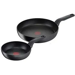 Tefal 2-tlg. Pfannen-Set »HARD TITANIUM PRO« 24 cm / 28 cm grau