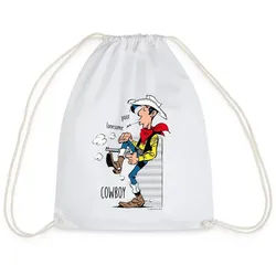 Spreadshirt Turnbeutel Lucky Luke Poor Lonesome Cowboy Turnbeutel (1-tlg) weiß