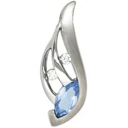JOBO Kettenanhänger Anhänger mit Zirkonia, 925 Silber silberfarben