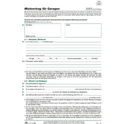 RNK Verlag Formularblock Garagen-Mietvertrag 4 Seiten