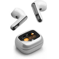 JBL wireless In-Ear-Kopfhörer "LIVE FLEX 4", weiß (silber), B:10,5cm H:4,5cm T:16,5cm, Kopfhörer, Kabellose Ohrhörer mit Noise-Cancelling-Funktion