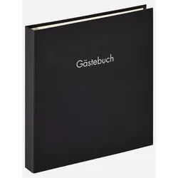 Walther Design Fotoalbum Gästebücher Fun, Gästebuch, Papiereinband, verdeckte Spiralbindung, Prägung schwarz