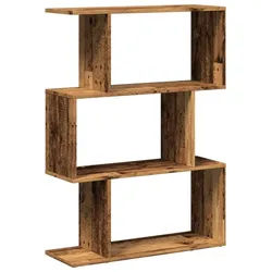 vidaXL Bücherregal Raumteiler-Bücherregal 3 Fächer Altholz-Optik 70x24x97 cm, 1-tlg.