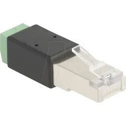 DELOCK 66604 - RJ45 Stecker / Terminalblock Adapter, 2 Pin