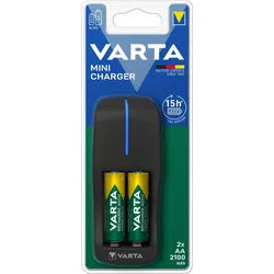 VARTA Mini Charger Ladegerät für 2 AA/AAA 2100mAh Akku