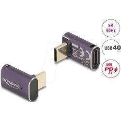 DELOCK 60289 - Adapter USB 4.0 C Stecker > Buchse - 90°, 8K 60 Hz