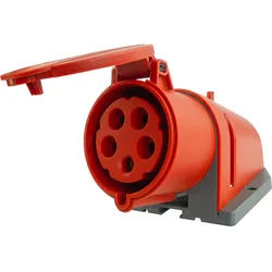Wandsteckdose CEE Aufputz Kombi Steckdose 5P 32A IP44 400V VDE TP Electric 3107-307-1600
