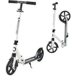 VEVOR Scooter (2 Räder) für Kinder ab 8 Jahren, Cityroller Kinderroller Straßenroller mit höhenverstellbarem Lenker & rutschfestem Deck, faltbarer Tretroller bis zu 100 kg, Schwarz + Weiß