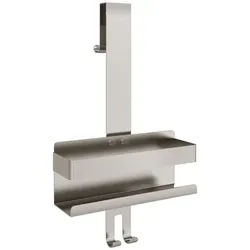 vidaXL Regal Duschcaddy Hängend Gebürsteter Edelstahl 304, 1-tlg. silberfarben