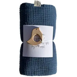 Tiny Birds Premium Musselintuch 1 St blau