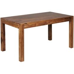 Mid.you Esstisch , Sheeshamfarben , Holz , Sheesham , massiv , rechteckig , eckig , 80x76x140 cm , Esszimmer, Esszimmerserien