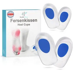 Health Press Fersenkissen Gel Einlegesohlen für Schuhe Dermatologisch getestet, empfohlen bei Fersensporn blau Damen