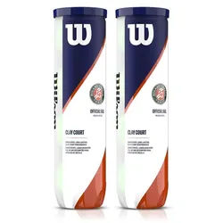 Tennisbälle - Wilson - ROLAND GARROS CLAY COURT - 4er Dose Bi-Pack