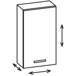Artiqua 400 Variabler Wandschrank, Eiche Weiß quer NB, 400-OVT-1-44-R-7185-440 400-OVT-1-44-R-7185-440