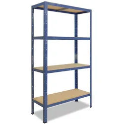 shelfplaza HOME 155x120x40 cm Schwerlastregal in blau mit 4 Böden und 175 kg Traglast pro Boden