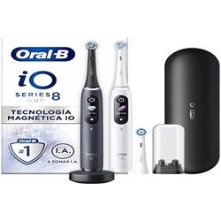 Oral-B, Elektrische Zahnbürste, Elektrische Zahnbürste iO8 Duo Doppelpack White Alabaster / Black Onyx