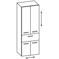 Artiqua 400 Variabler Hochschrank, Castello Eiche quer NB, 400-HVL-1-60-7136-426 400-HVL-1-60-7136-426