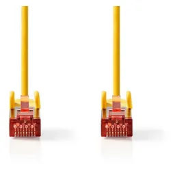 Nedis CCGL85221YE025 Netzkabel, CAT6-Netzwerkkabel, CAT6-Netzwerkkabel, RJ45 Stecker, S/FTP und LSZH. Ideal für Heimnetzwerke und PC-Anschluss gelb