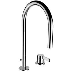 LAUFEN Kartell Waschtisch-2-Loch-Armatur H3113320042211, mit Ablaufg., schwenkbar, chrom