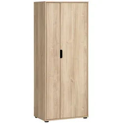 Mid.you Aktenschrank , Schwarz, Eichefarben , Holzwerkstoff , 3 Fächer , 65.1x163.6x41 cm , Beimöbel erhältlich , Büromöbel, Büroschränke, Aktenschränke