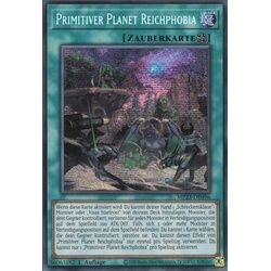 ReCollectibles Sammelkarte YuGiOh Karte Primitiver Planet Reichphobia deutsch, Yu-Gi-Oh! Karte MP23-DE096 Secret Rare weiß