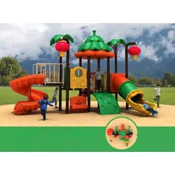 JVmoebel Spielturm Kletterturm aus Kunststoff mit Spielrampe und Kletterwand, Made in Europa bunt