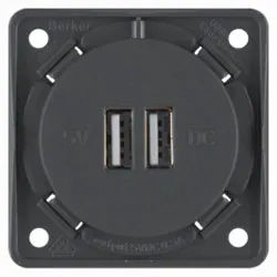 Integrow FLOW USB Ladesteckdose 230V (anthrazit, matt)
