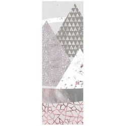 Bilderdepot24 Teppich Teppich Vinyl Flur Küche Shabby Abstrakt funktional lang modern, Läufer - pastell glatt, nass wischbar (Schmutz, Tierhaare) Saugroboter & Bodenheizung geeignet bunt 70 cm x 210 cm