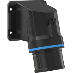 Walther Electric FW711509PH CEE NEO Anbaugerätestecker schräg, 16A, 5P, 9h, IP54 als Phasenwender mit 77,5x90mm Flansch