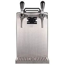 Zapfanlage, Bierzapfanlage STREAM 50 Bierkoffer, Durchlaufkühler 2-leitig Trockenkühler, bis zu 55 L/h, Untertheke, 5 L Adapter, ohne