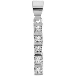 Adelia ́s Kettenanhänger Damen Anhänger aus 925 Silber mit Zirkonia, Zum Verschenken an Menschen, die Ihnen am Herzen liegen silberfarben
