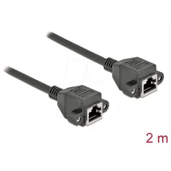 DELOCK 87010 - Cat.6a Verlängerungskabel, S/FTP, schwarz, 2 m