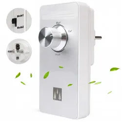 MOPUEA Luftreiniger Geruchskiller Ionisator Luftreiniger mit Geruchsentfernung, für 30 m2 Räume, Geruchsentferner Mini Luftreiniger für Bad und Schlafzimmer silberfarben