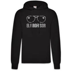 Urban Backwoods Hoodie El Prof Sunglasses Herren Hoodie Robbery Bank Money Cash Überfall (1-tlg) Professor Casa Heist Crime schwarz M