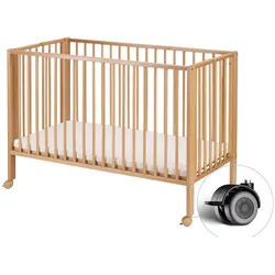 tiSsi Reisebett , Buchefarben , Holz , Buche , massiv , 120x60x72 cm , Made in Europe , zusammenklappbar , Babymöbel & Kindermöbel, Babyzimmer, Babybetten, Reisegitterbetten
