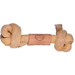 Hugglehounds Naturals geknoteter Kauknochen aus Leder für den Hund Medium