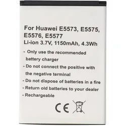 Akku passend für Huawei E5573, E5575, E5576, E5577, Li-Ion, 3,7V, 1150mAh, 4,3Wh - 1ICP4/45/62