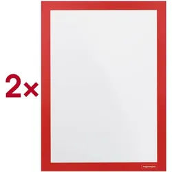 Magnetoplan Magnetrahmen selbstklebend Magnetofix A4 rot 2 Stück rot
