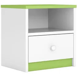 Raumhirsch Furniture Kinder-Nachttisch Babydreams Grün 39/40/30 , Holzwerkstoff , Rechteckig , 39x40x30 cm , Babymöbel & Kindermöbel, Babyzimmer, Babyregale & Kinderregale