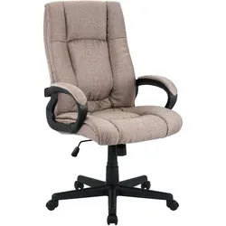 CLP Drehstuhl Stoff Taupe , Kunststoff , 66x106x70 cm , Büromöbel, Bürostühle, Drehstühle